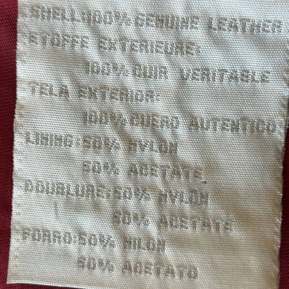 🔥Red genuine leather jacket Red color size Large Liz Claiborne - Picture 7 of 7